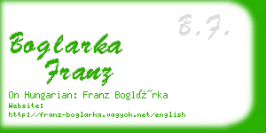 boglarka franz business card